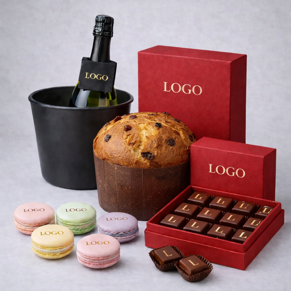 Cesto gourmet natalizio personalizzabile – Regalistica Natale 2026, Deluxy Business