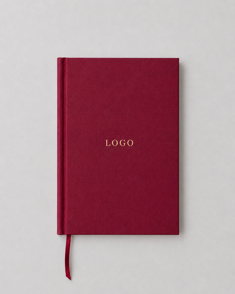 Notebook aziendale personalizzabile rosso con logo - Regalo Deluxy Business