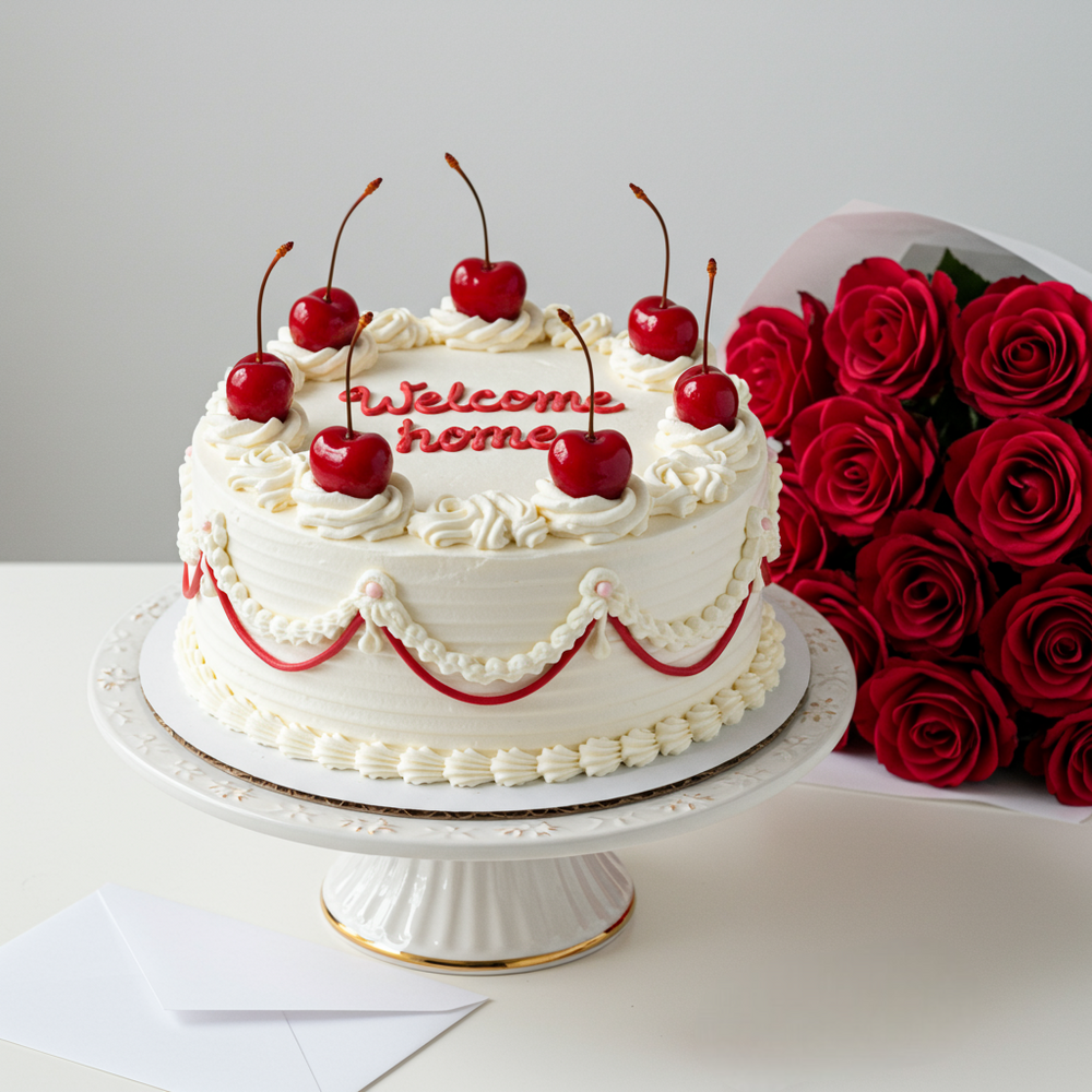 Vintage Cake & Roses – Fiori, Deluxy Business, vista 2